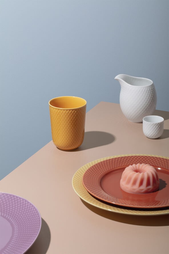 Rhombe Krus 33 cl gul porcelæn