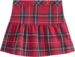 Rutig kjol med resår i midjan och d