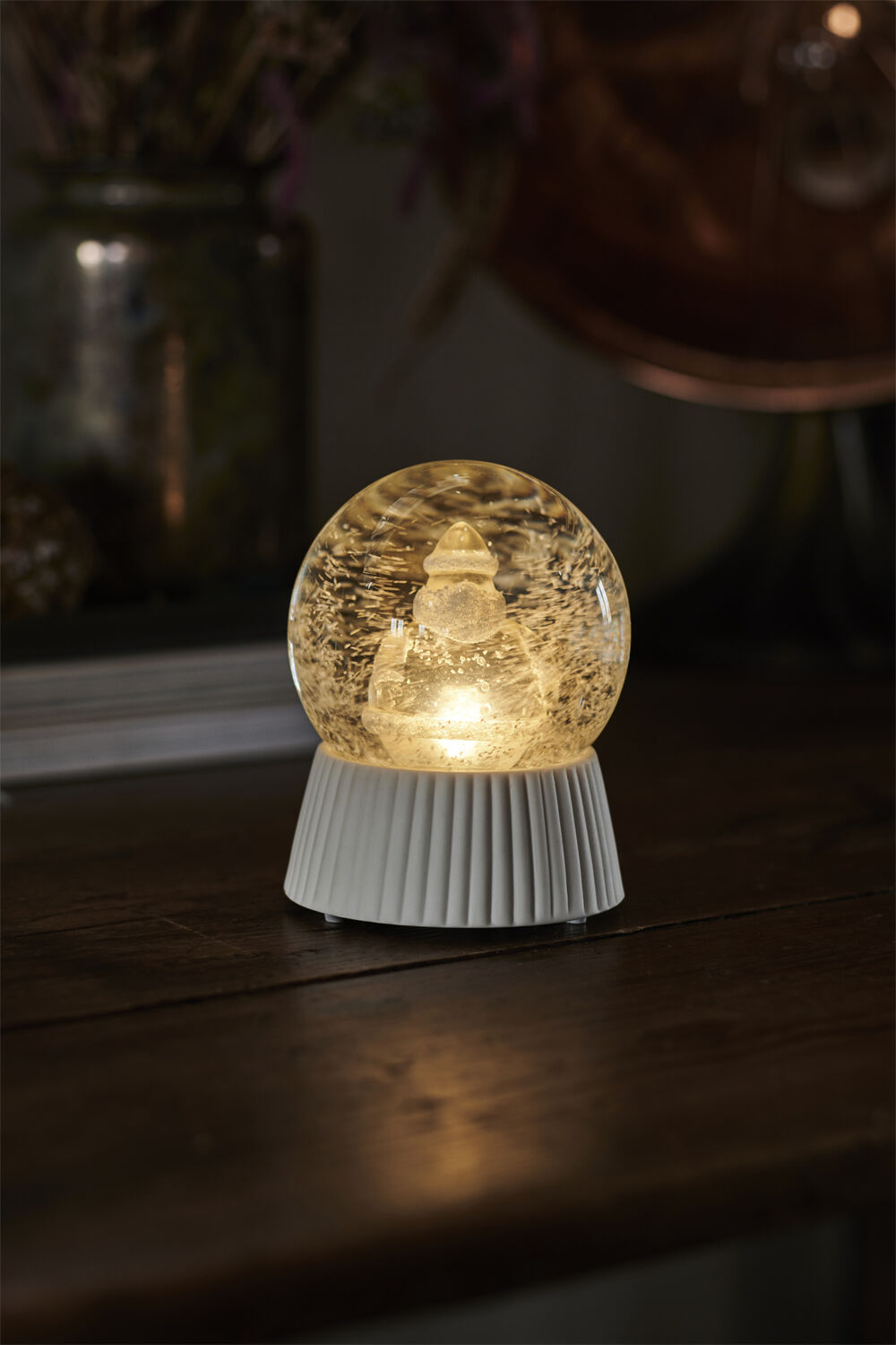 Santa Snowglobe, Hvid keramik