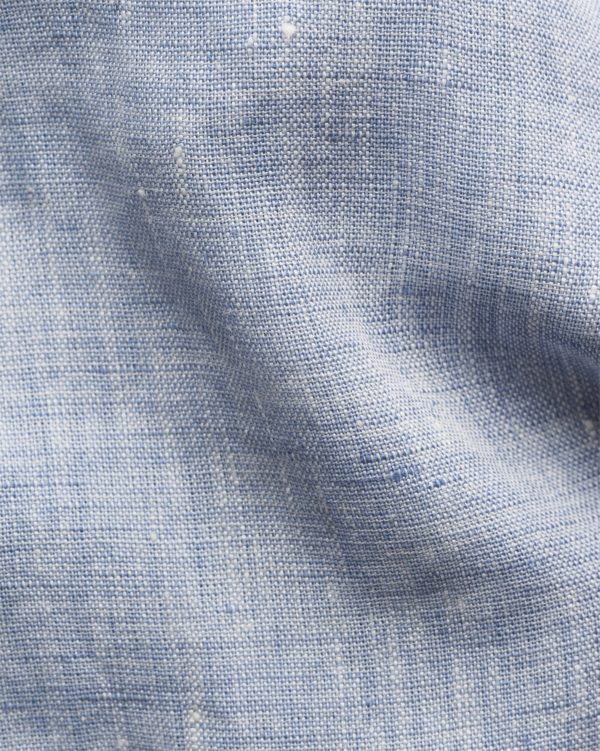 Contemporary Fit Light blue Solid Plain Weave Linen Shirt