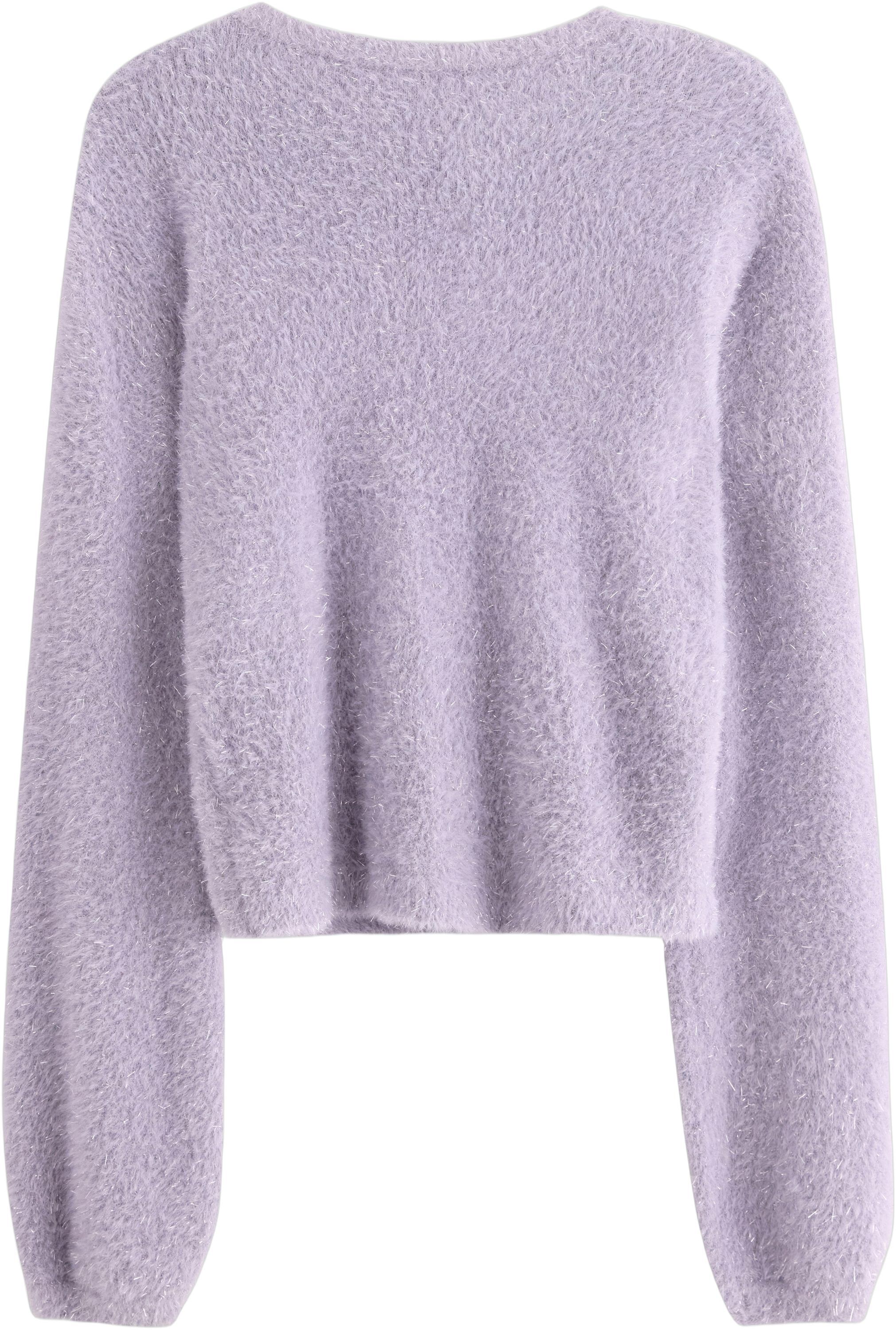 Soft, fluffy cardigan in feather ya