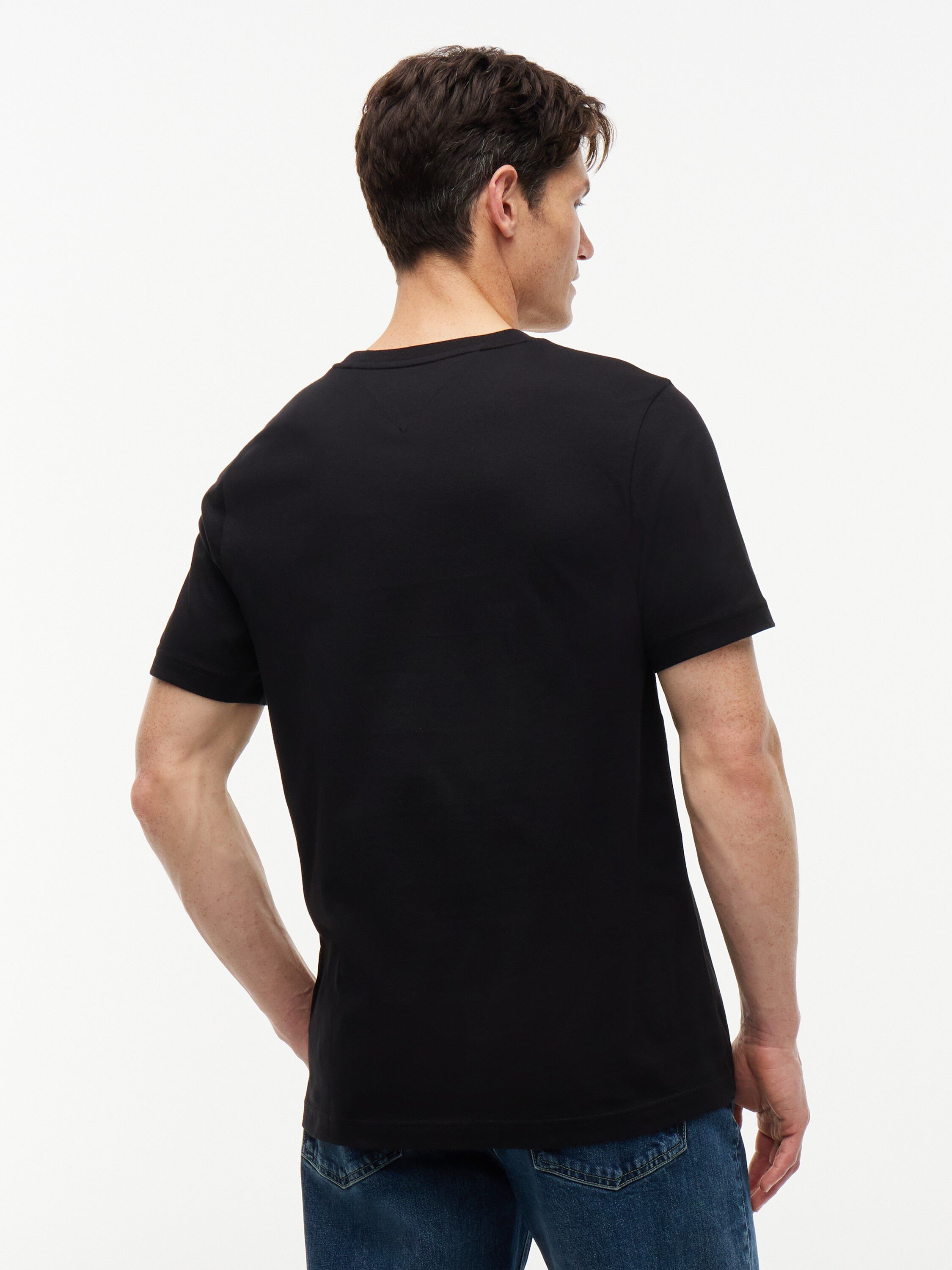 Contrast Logo Crew Neck Jersey T-Shirt