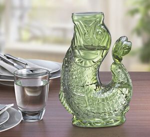 Vandkaraffel fisk, grøn, glas, NEMO
