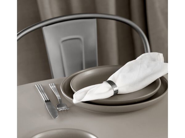 Serviettring Thebe 4 stk. Matt stål Recycled