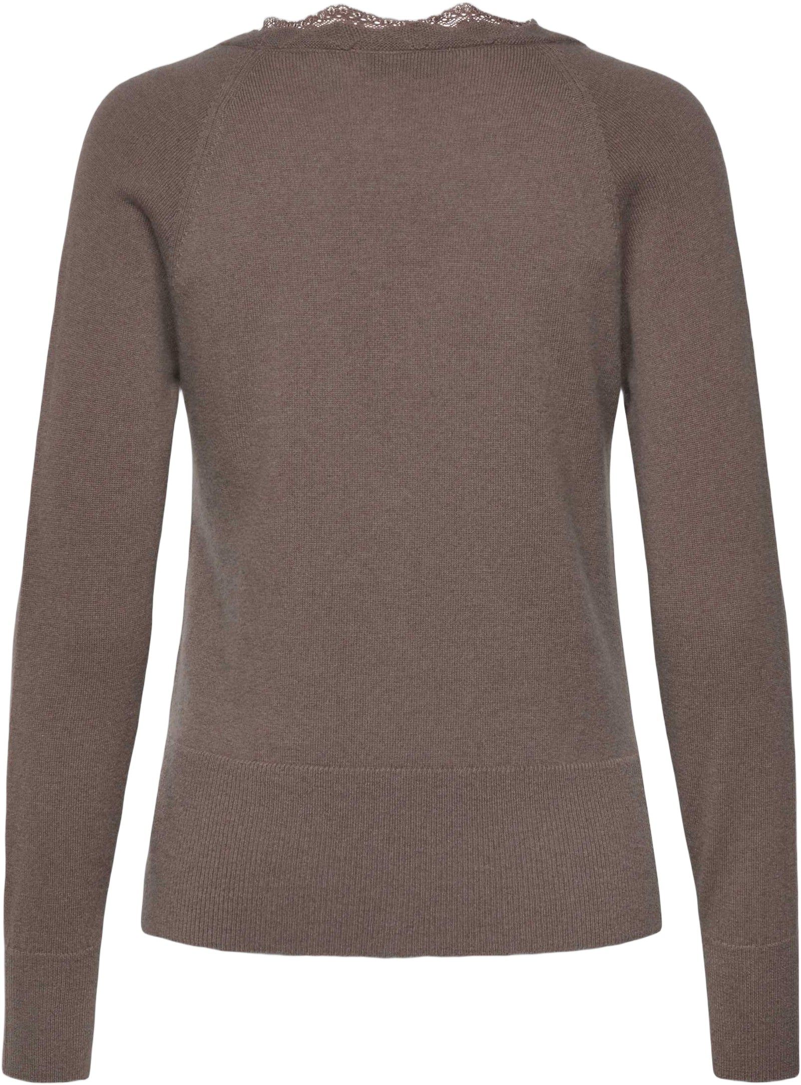 RWLaica Cashmere LS V-neck Lace Cardigan