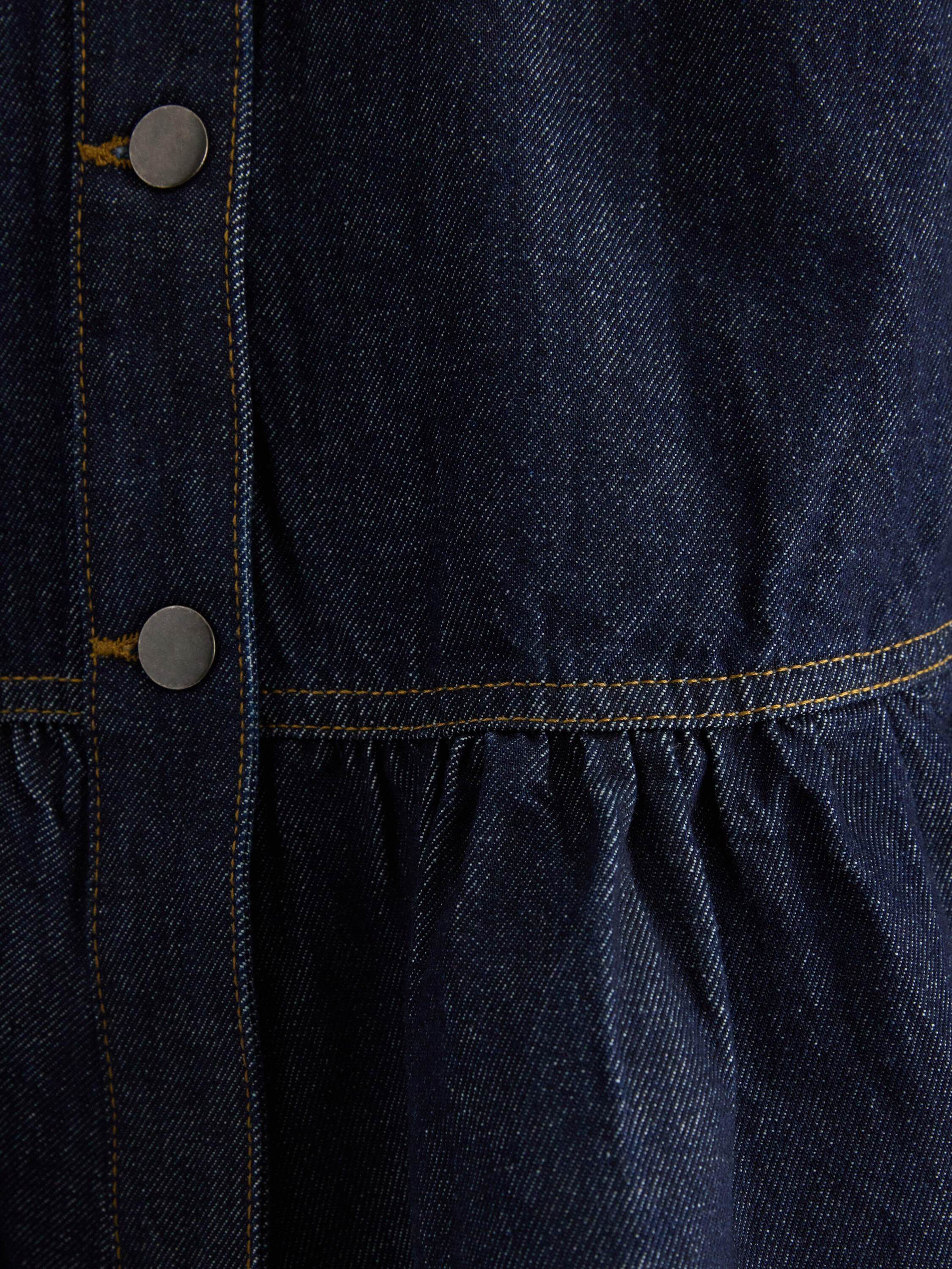 Denimjakke med peplum-passform og u