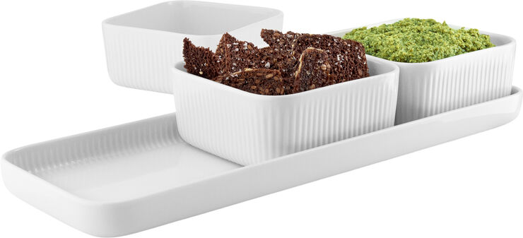 Tapas-sæt m/fad & 3 skåle Nova