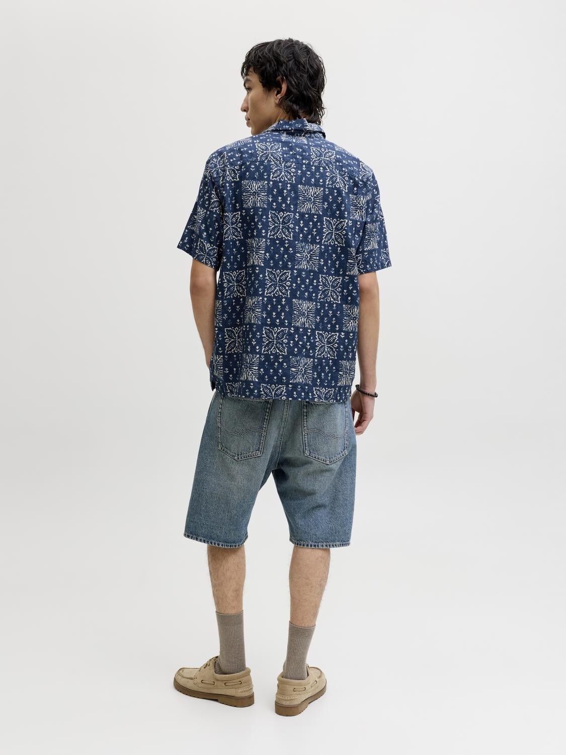 Jprblulyon Print Dobby S/S Shirt Sn