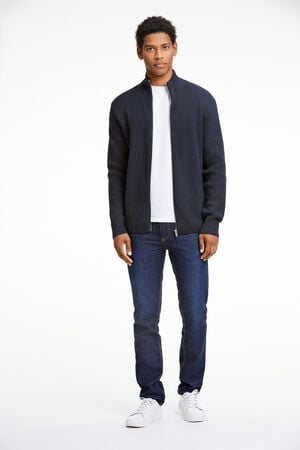 Knitted zip cardigan