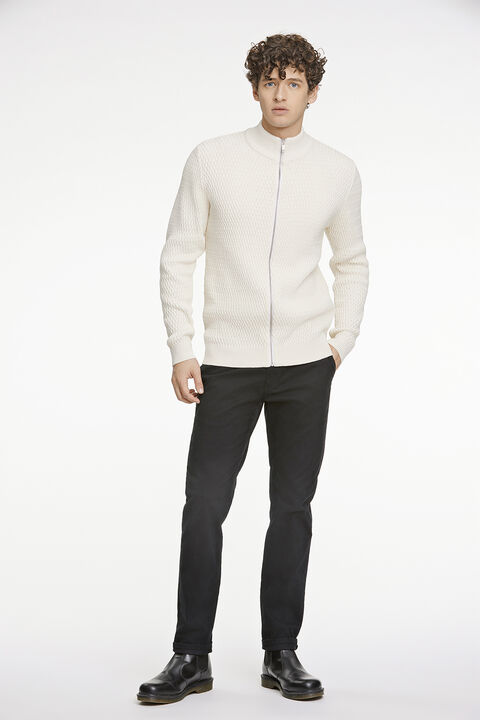 Zip through structure cardigan