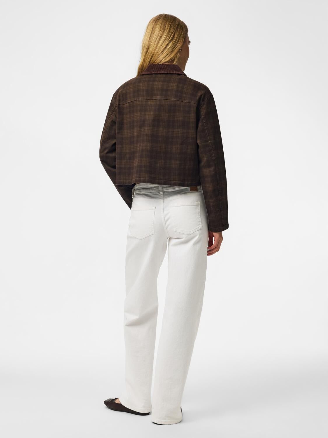 Pcvera Short Check Jacket Dnm