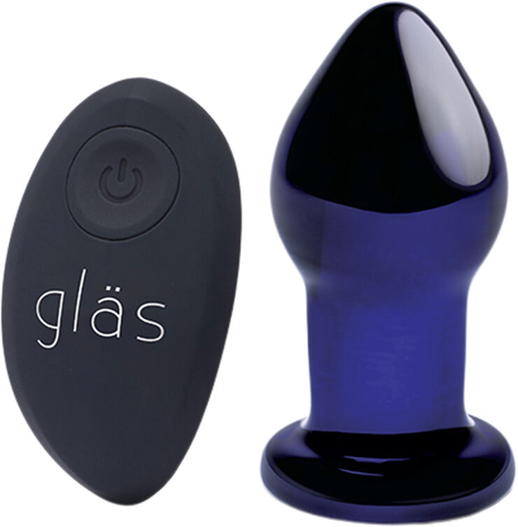 GLAS - RECHARGEABLE REMOTE CONTROLLED VIBRATING BUTT PLUG