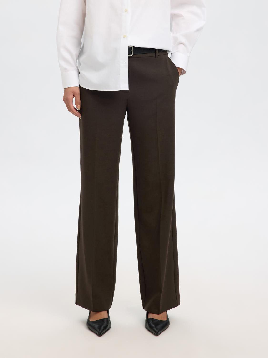 SLFRITA MW WIDE PANT MEL NOOS