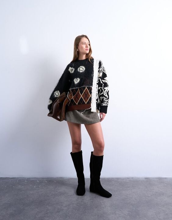 Tssasha Patchwork Pullover