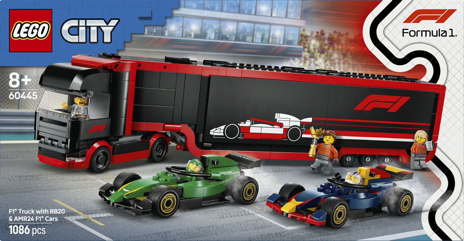 F1-lastbil med RB20 og AMR24 F1-biler 60445
