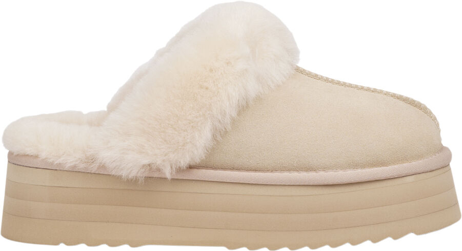 ROBSON - SILK COW SUEDE MULES WITH SHEARLING