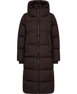 Coat, down filled, with hood, backp