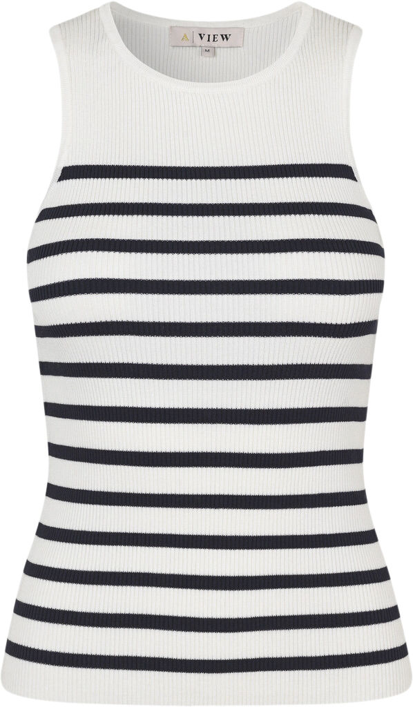 Rib stripe tank top