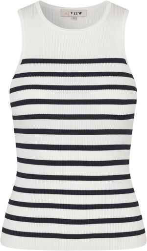 Rib stripe tank top