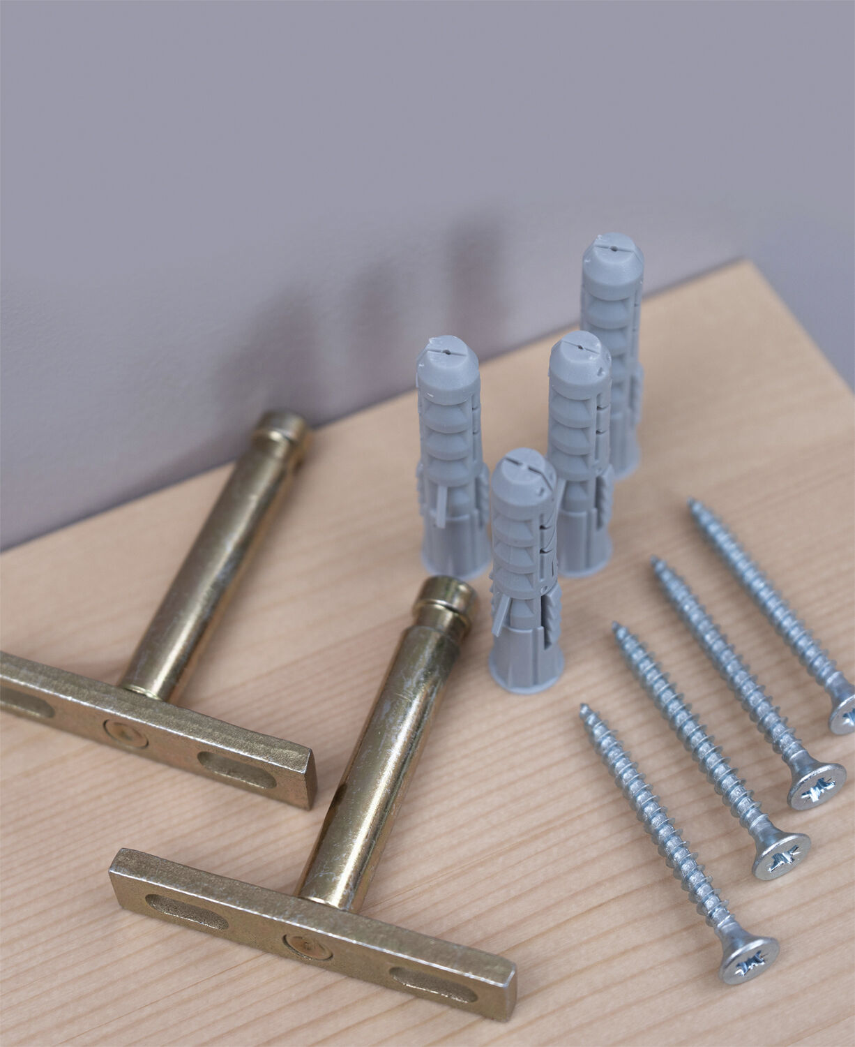 Floating wooden shelves