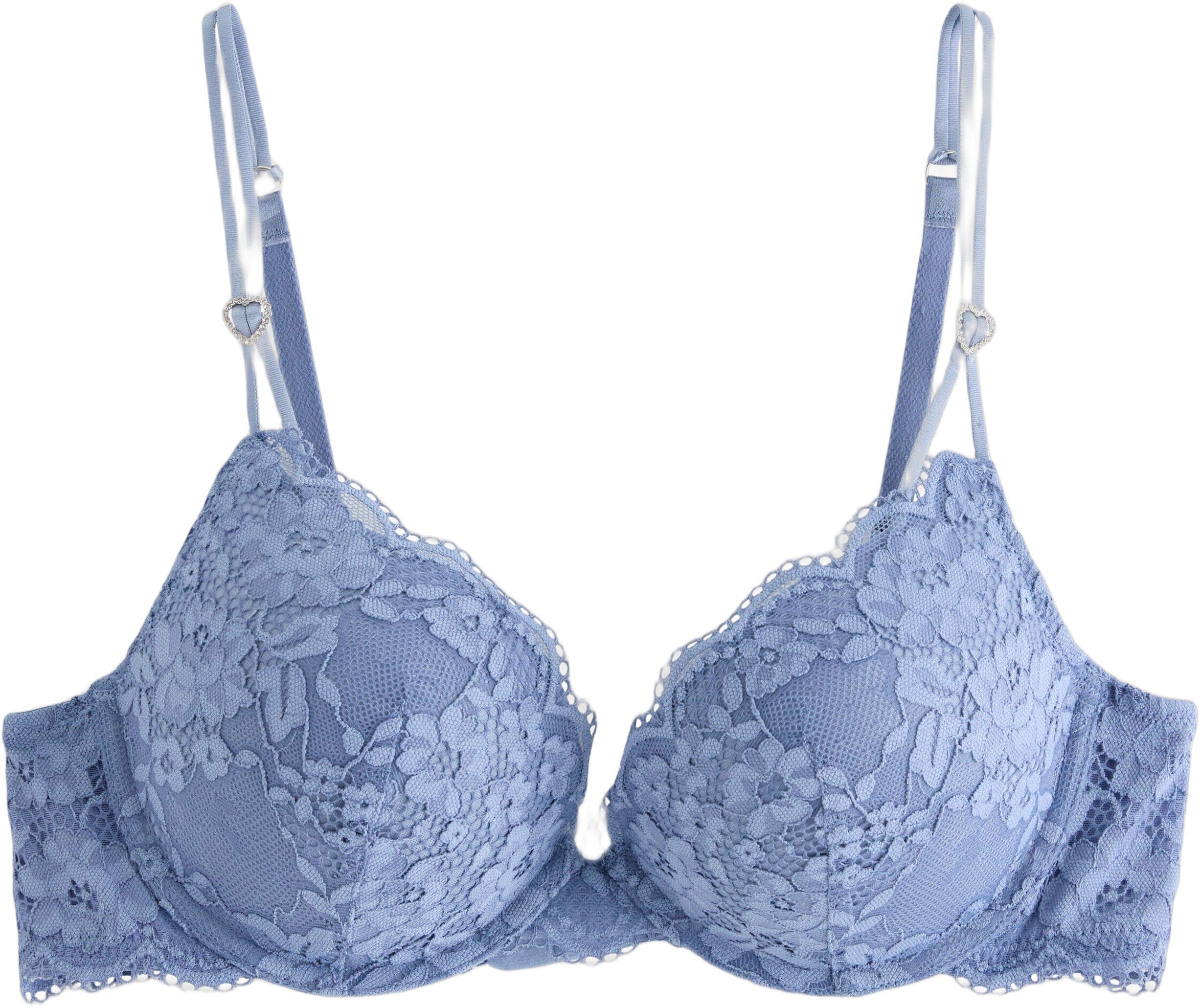 Push-up bra in lace with lurex. It