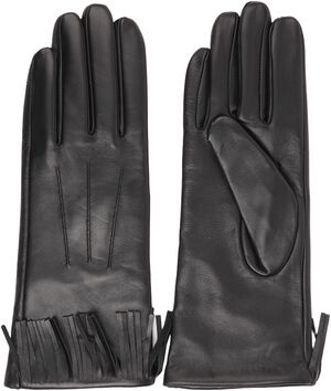 PORDENONE - LEATHER GLOVES W/ FRINGES AND CASHMERE LINING