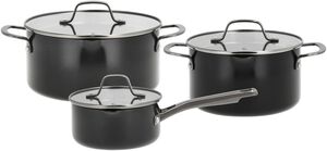 Grytesett m/lokk Blavet 6 deler Aluminium/keramisk belegg