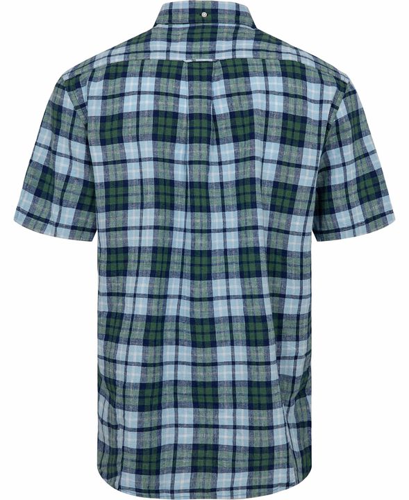 REG COTTON LINEN CHECK SS SHIRT