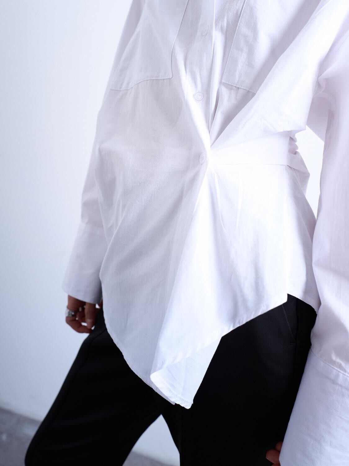 Tshilda Ls Asymmetric Shirt Wvn