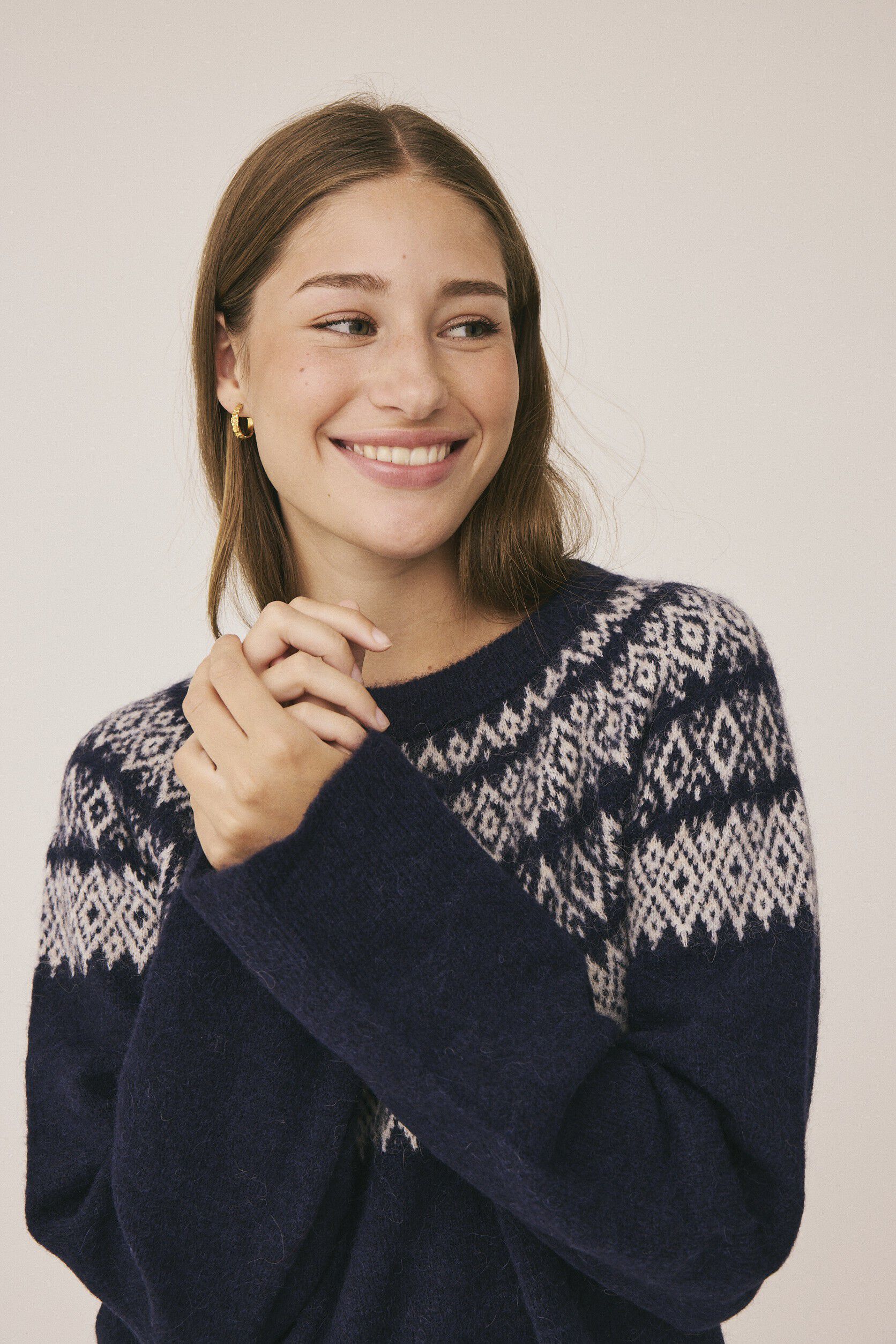 Cindi 9 Striksweater - Alpakamix RWS