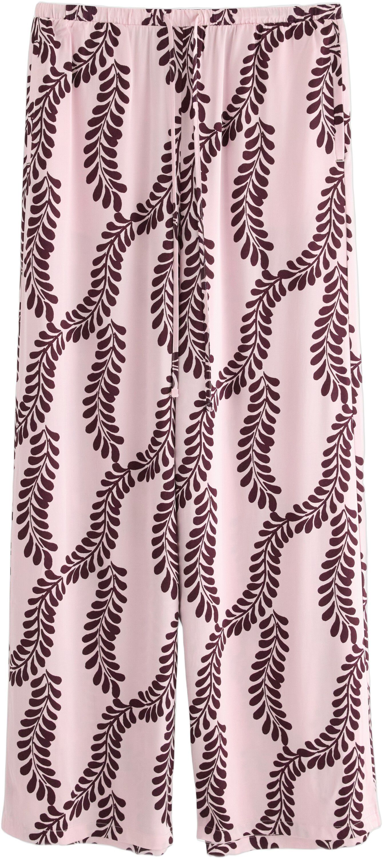 Mjuka byxor i satin med extra vida