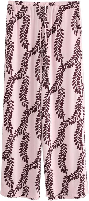 Mjuka byxor i satin med extra vida