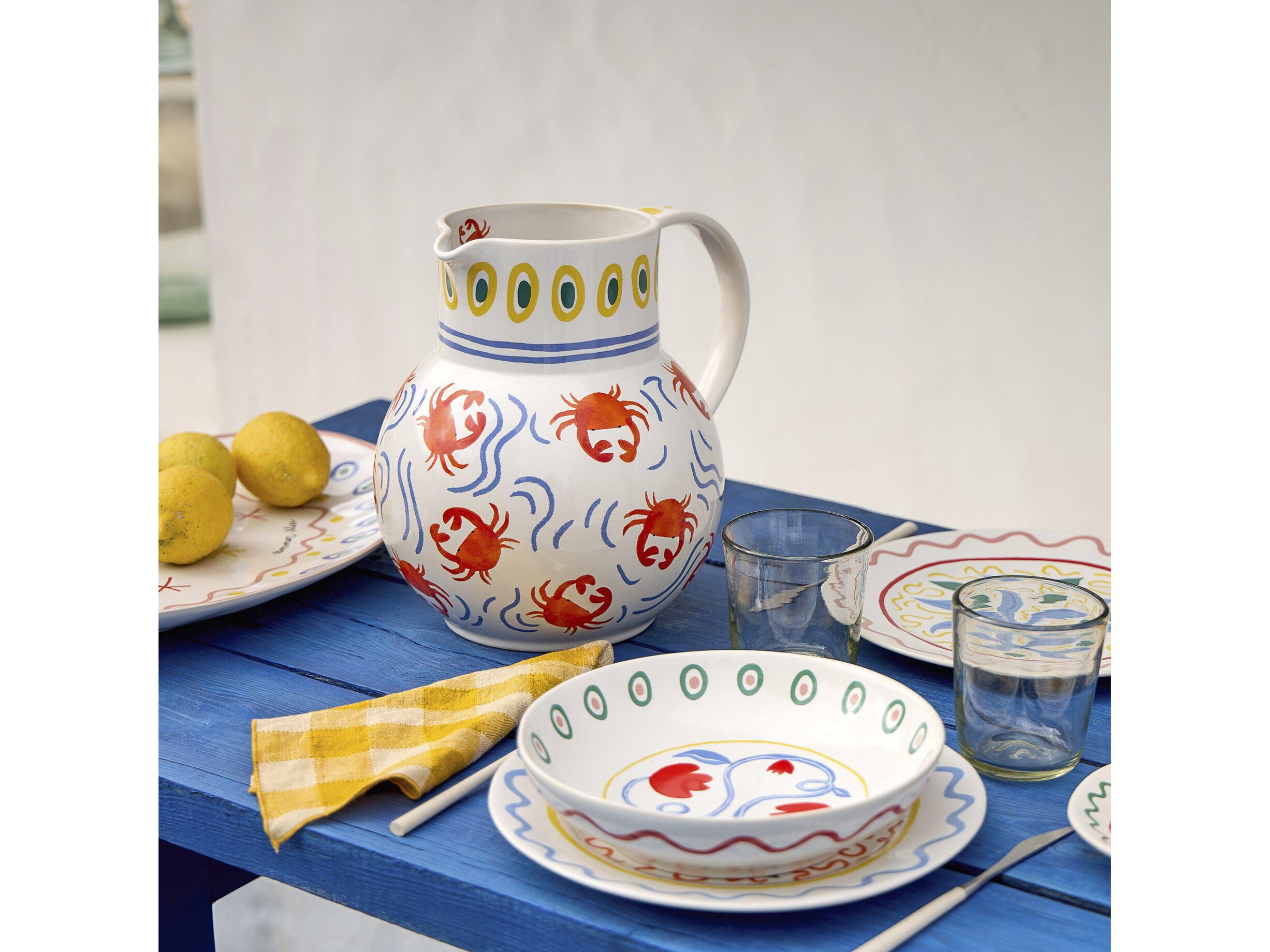 Kanne Bliss 595 cl x 28. 6 x 26. 8 cm Bl&aring;/Koral/Rosa/Gr&oslash;nn Ker