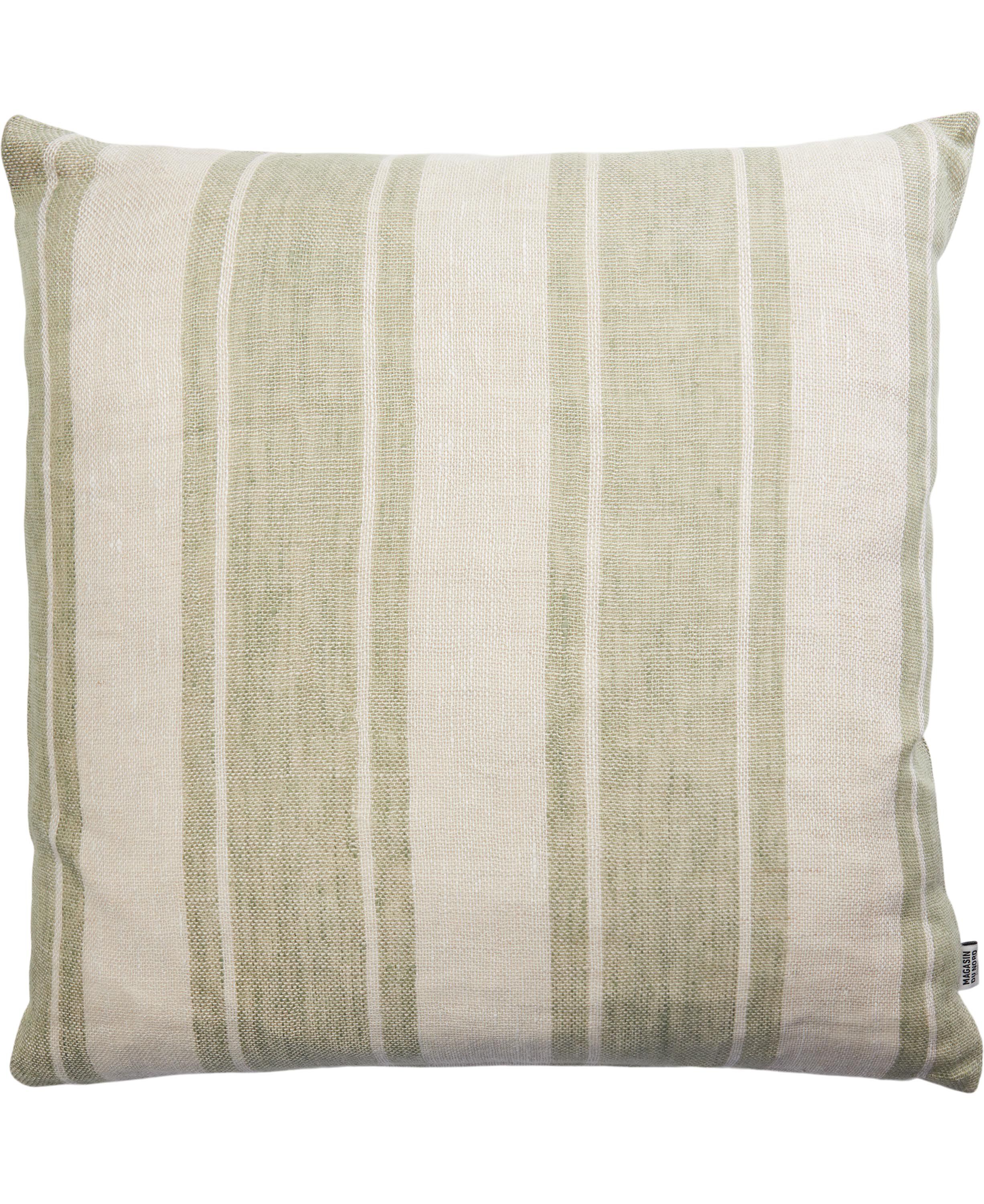 STRIPE/M&Oslash;RK GR&Oslash;N, PYNTEPUDE 48x48 CM