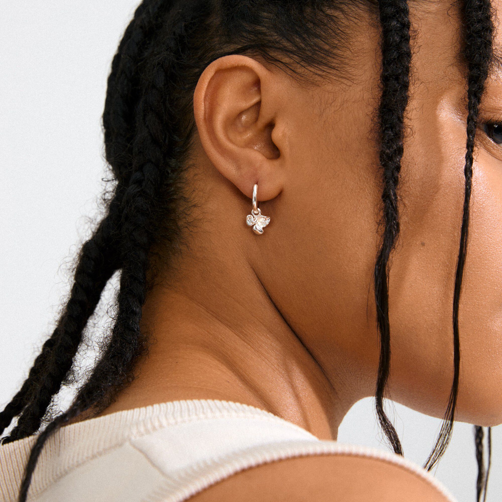 LUIS earrings silver-plated