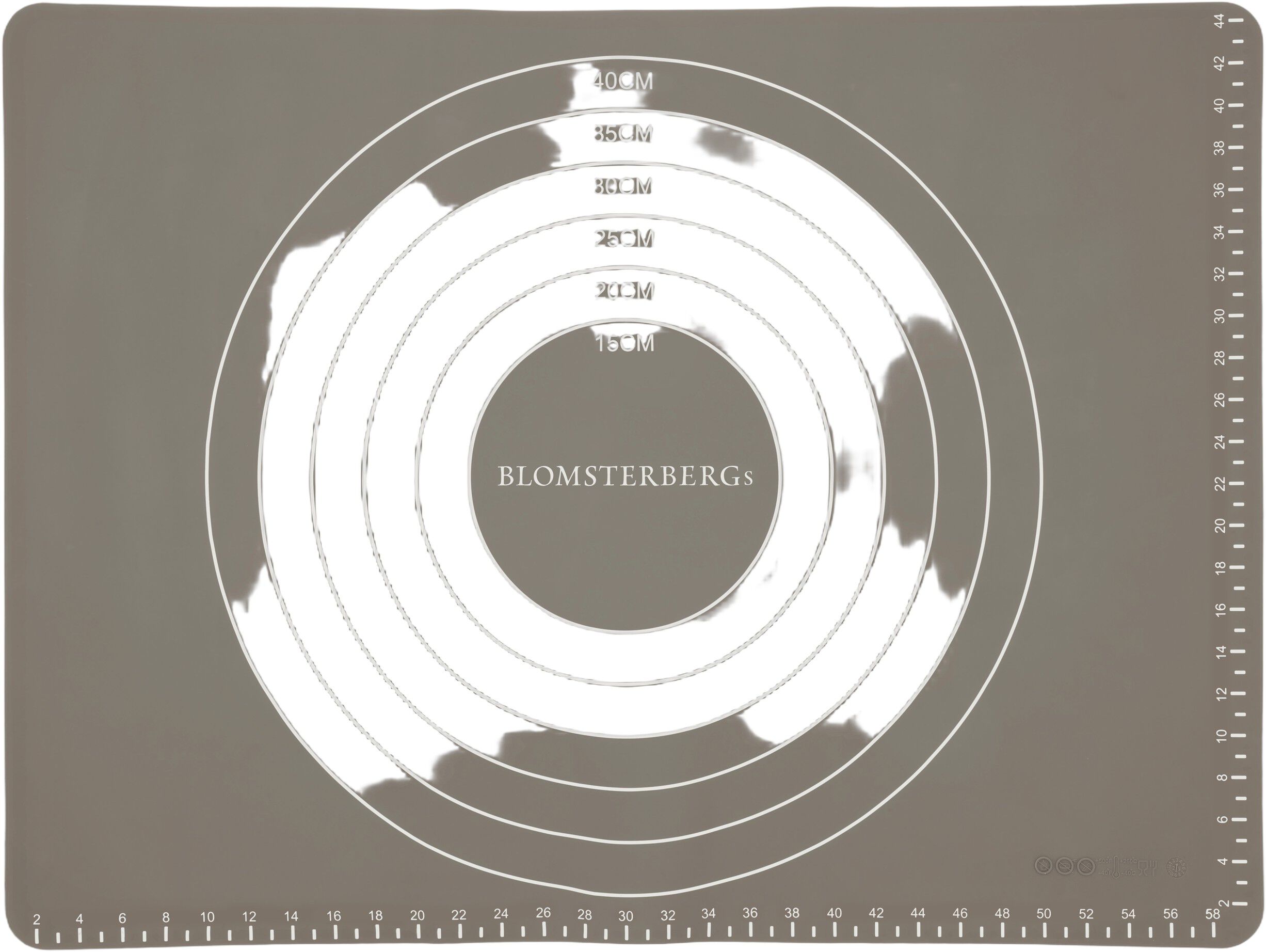Bakematte med m&aring;l 45 x 60 cm Latte Silikon