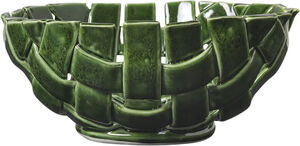 Plait Bowl Ø24 - Emerald Green