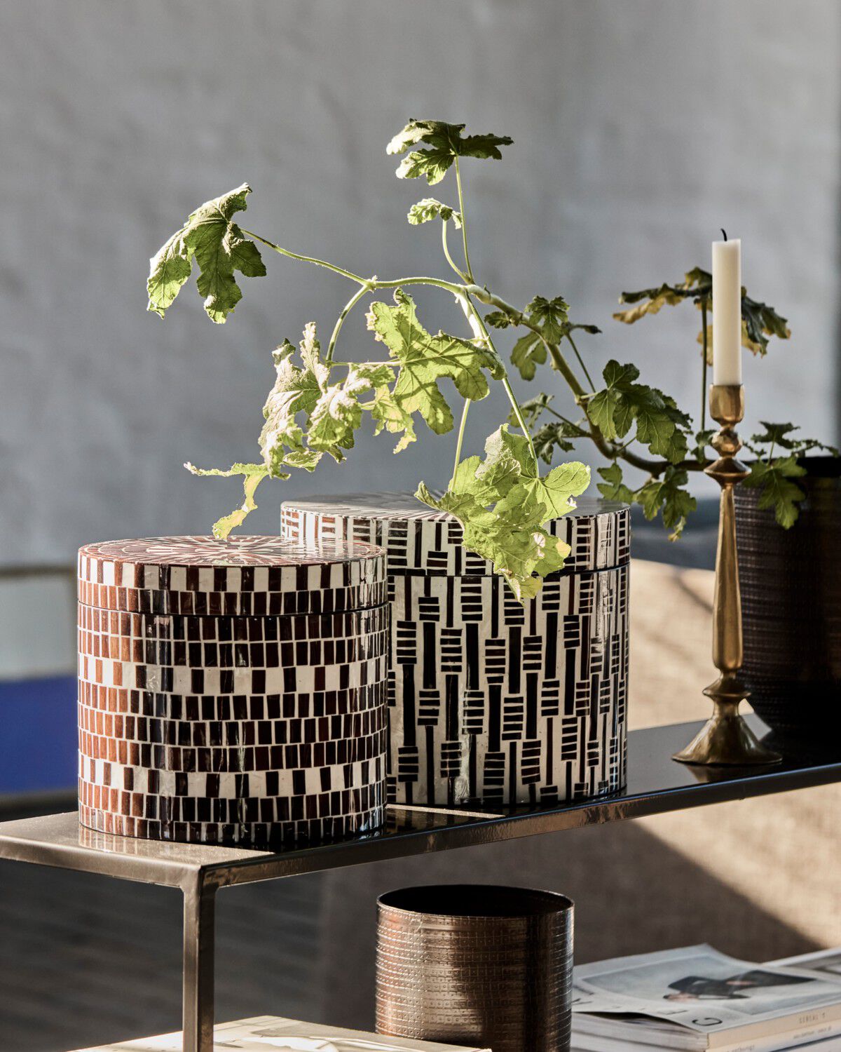 Oppbevaringsbokser, HDLango, Brun:Natur