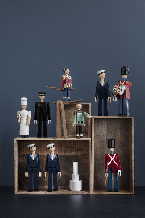 Marine mørk blå/hvid