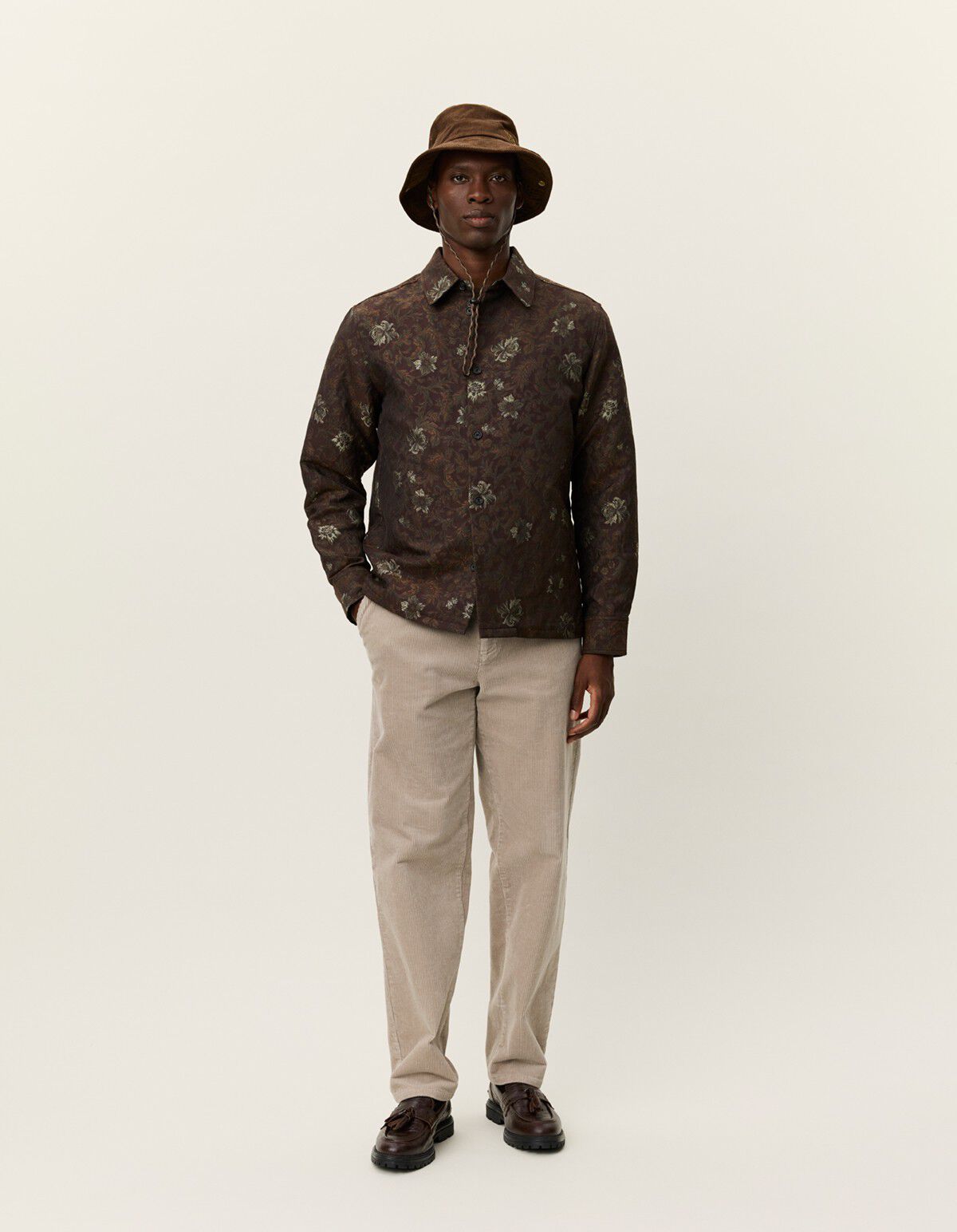 Kaleb Flower Jacquard Overshirt