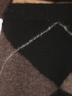 Gisa Check Fluff Knit Skirt