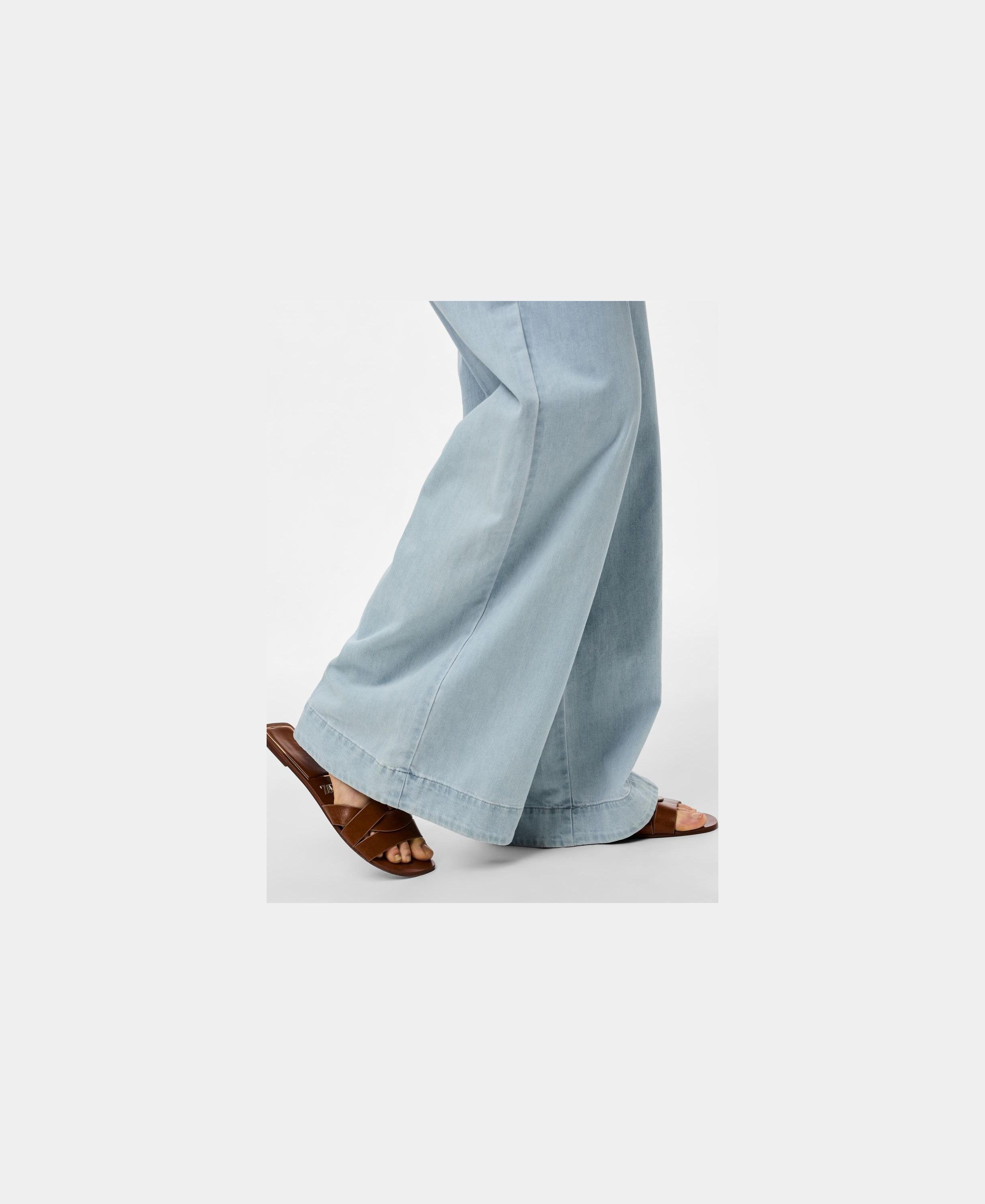 PCSMIDI HW WIDE LEG DENIM PANTS MPA