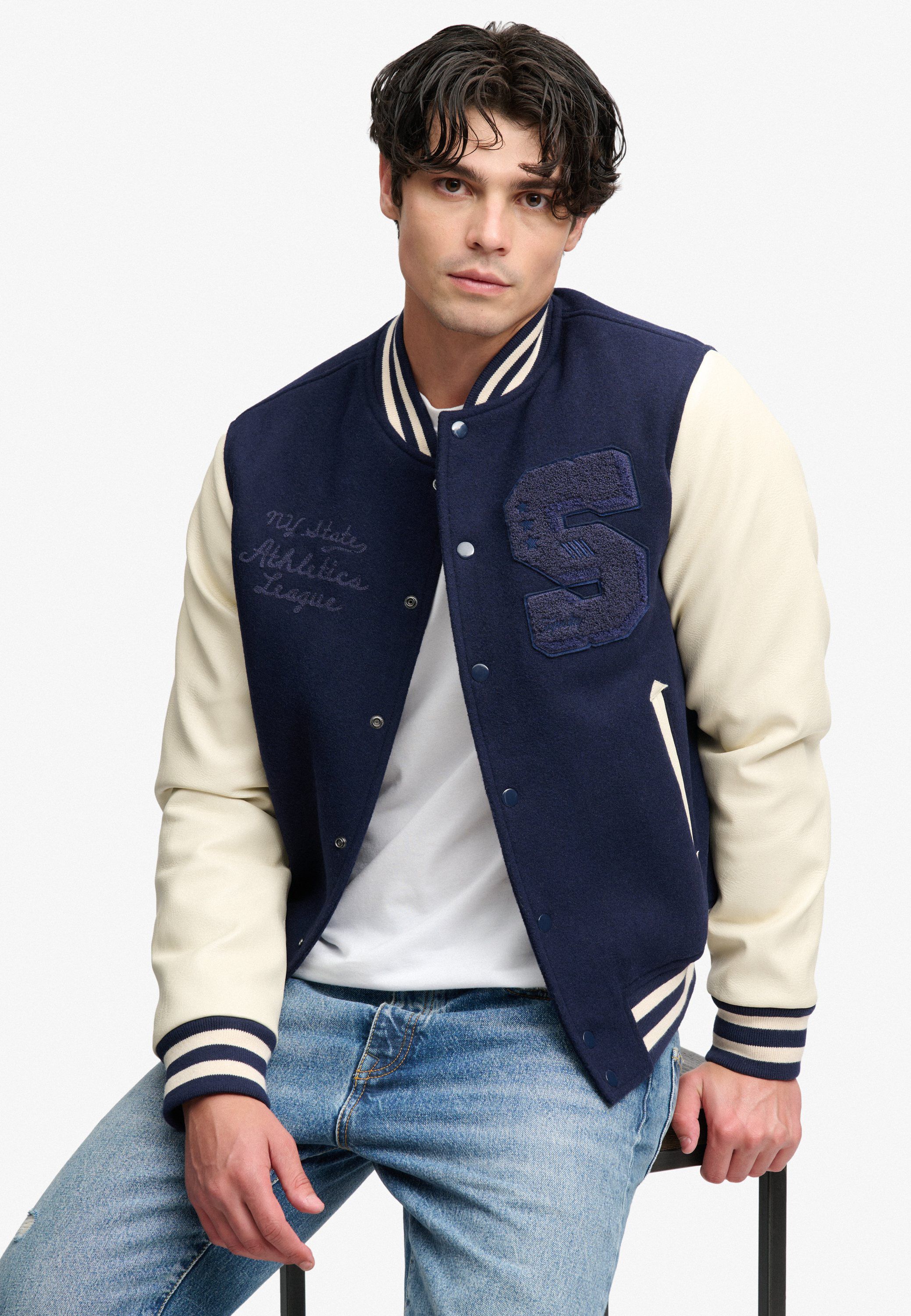 VINTAGE PATCHED VARSITY JKT