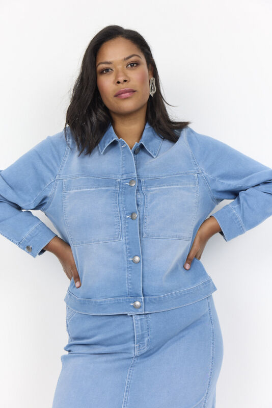 Curvy WA-SUMMER 9 Jakke Lys denim