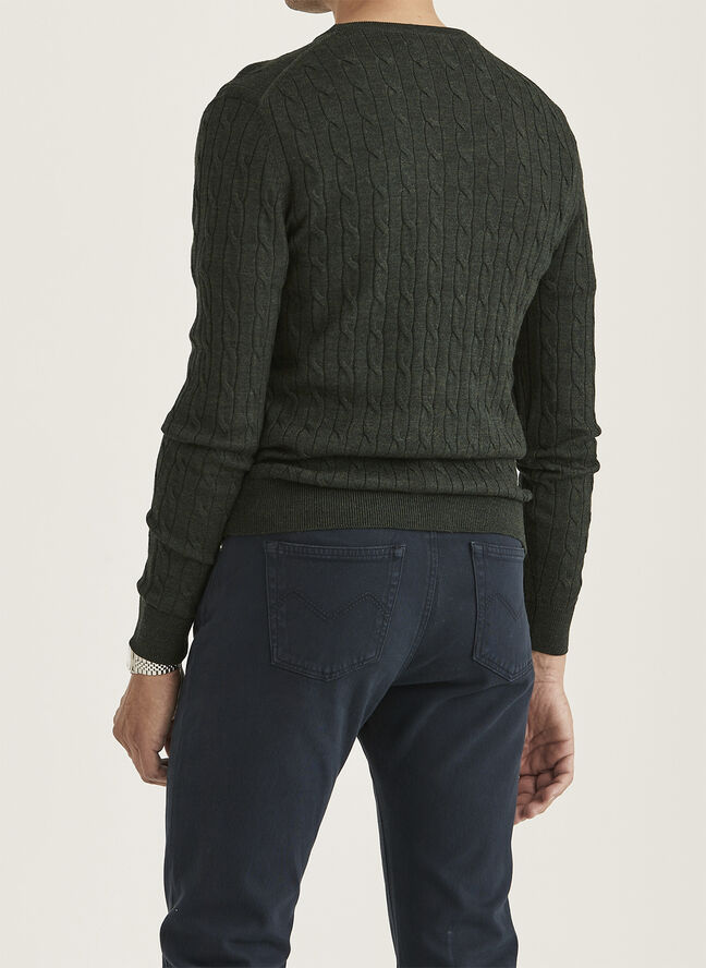 Merino Cable Oneck / 56 Blue / S