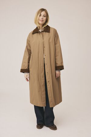 Emmy 1 coated jakke med fl&oslash;jskanter - GRS