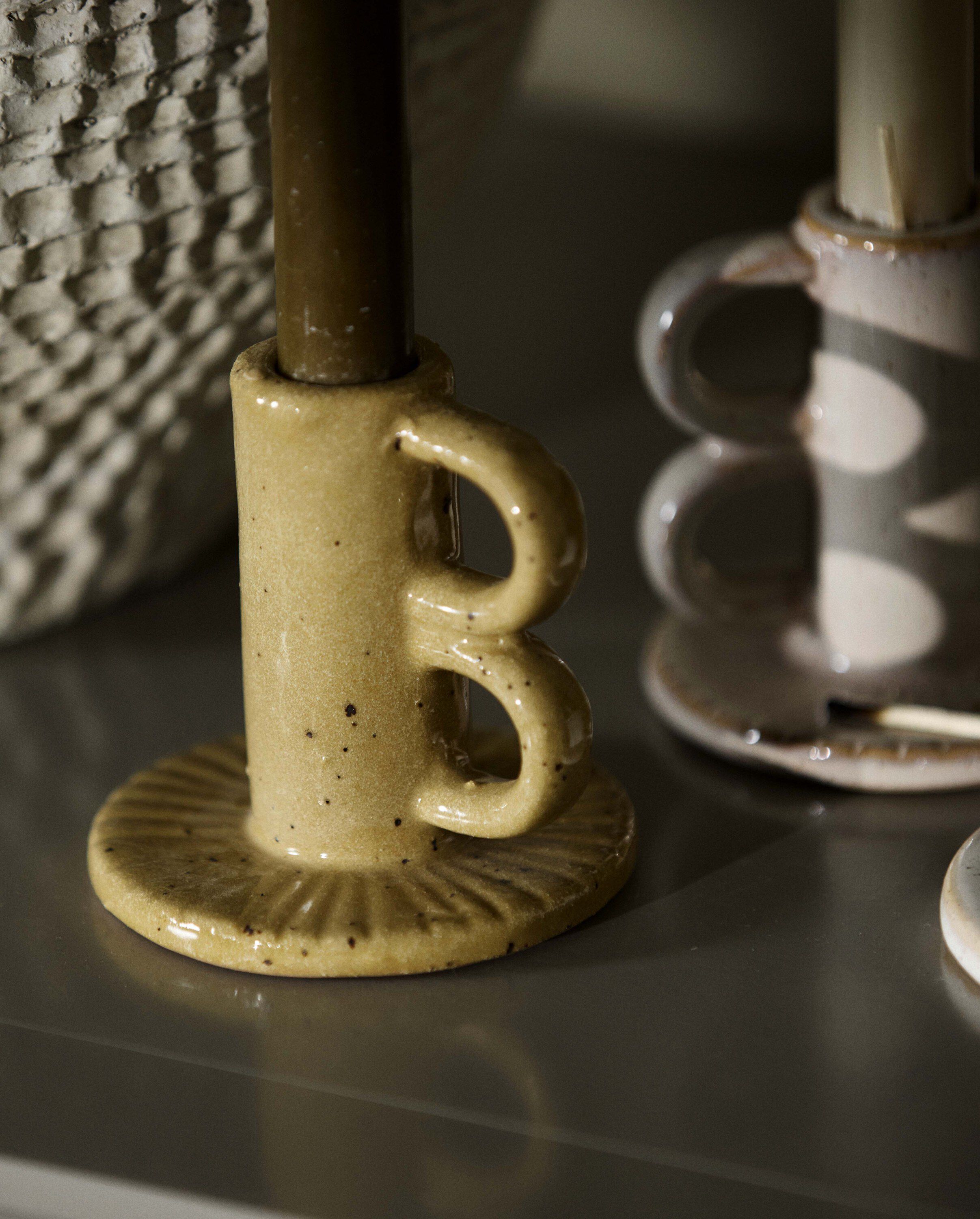 GAVDOS candle holder - brown