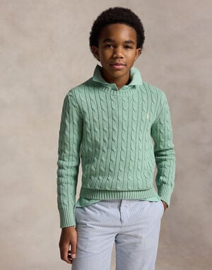 Cable-Knit Cotton Sweater Teens