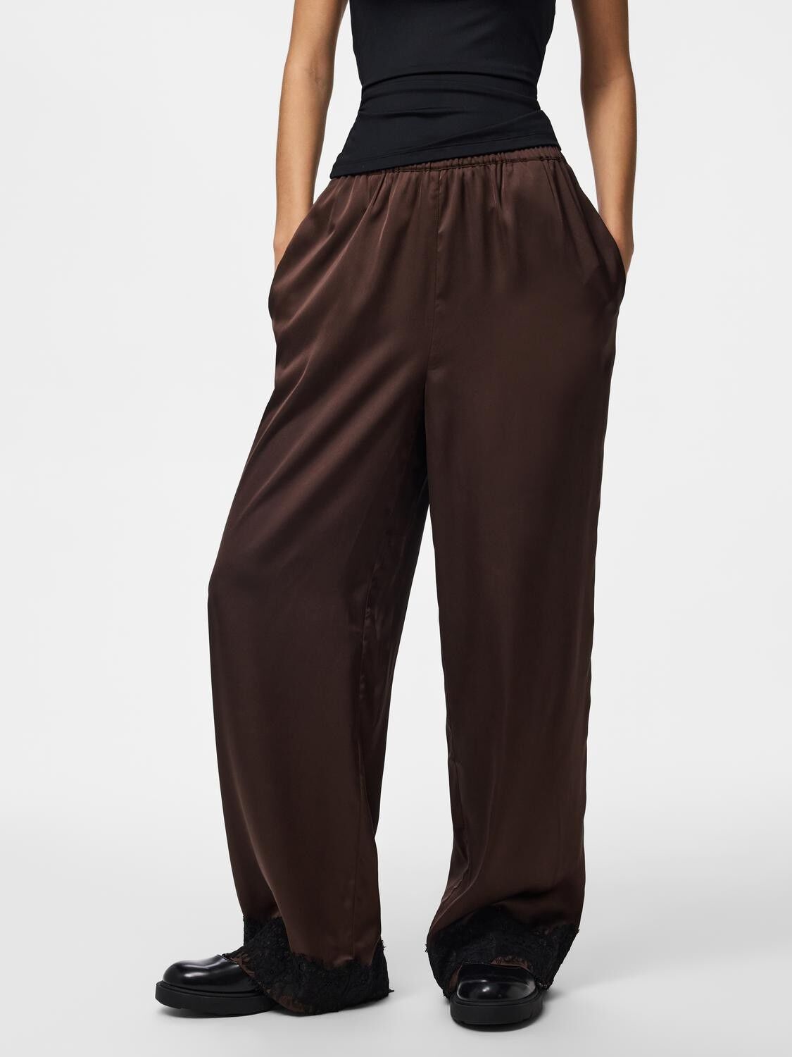 Pcariel Hw Wide Lace  Pants D2D Pp