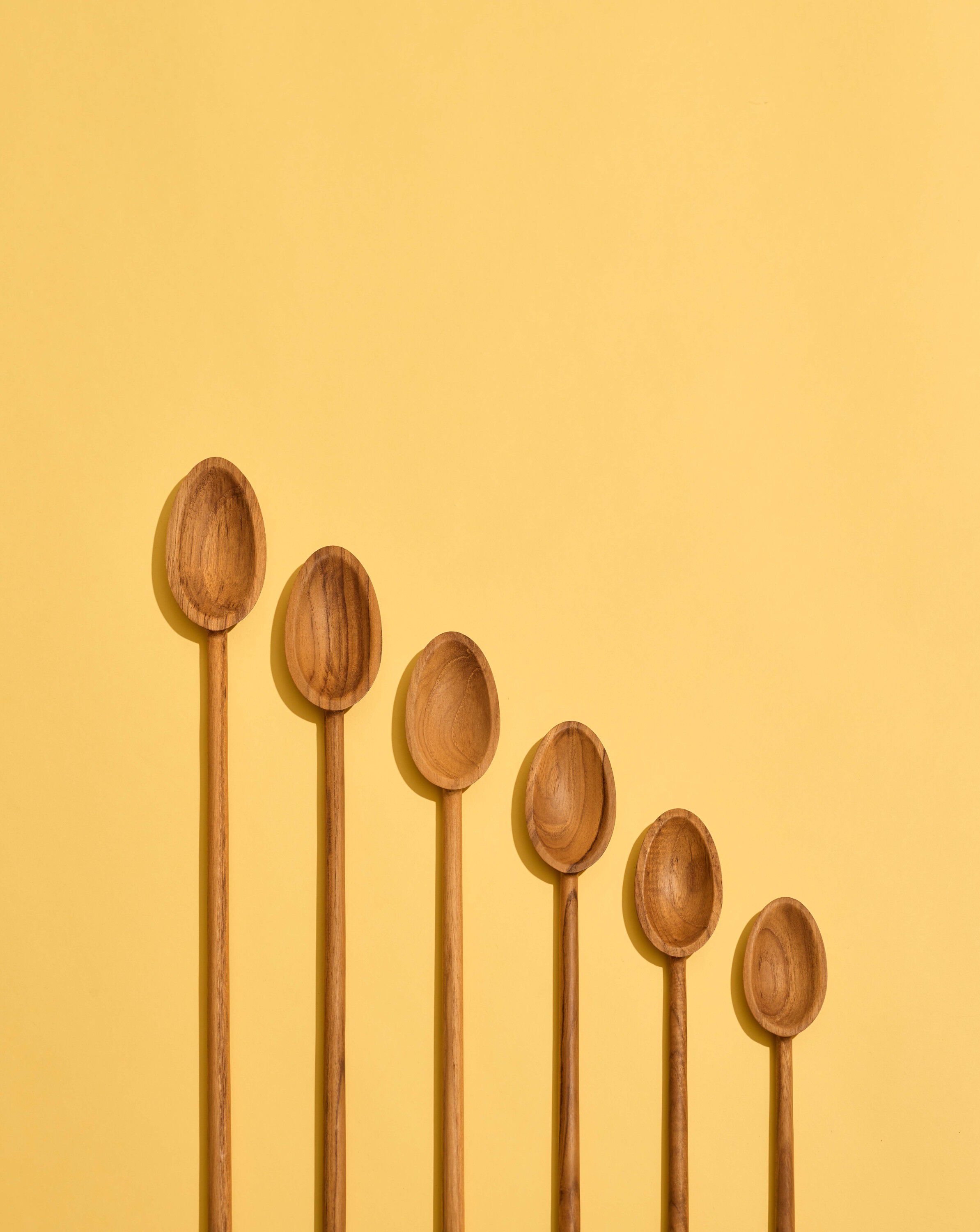 Grydeske, teak, 25 cm
